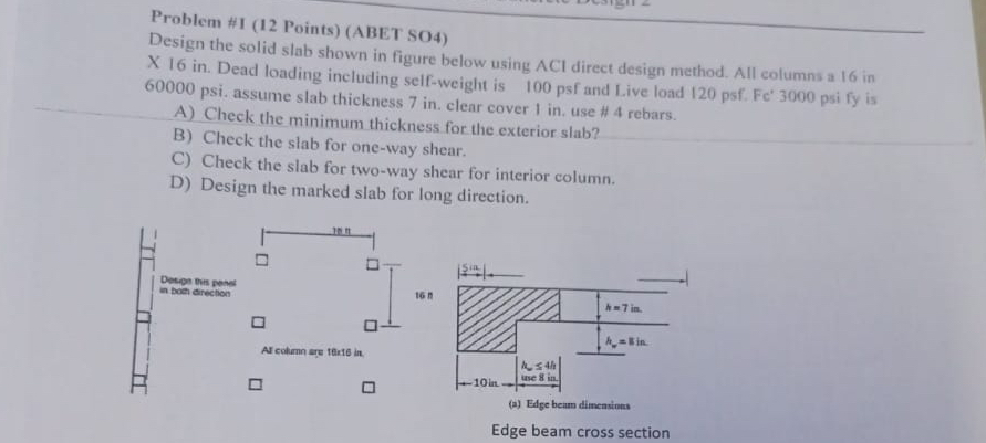 Solved Problem #I (12 ﻿Points) (ABET SO4)Design the solid | Chegg.com