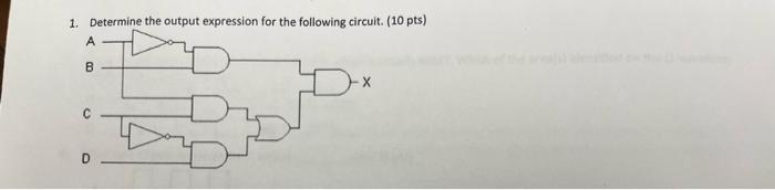 Solved 1. Determine the output expression for the following | Chegg.com