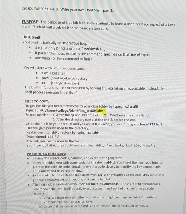 solved-csc-60-fall-2023-lab-9-write-your-own-unix-shell-chegg