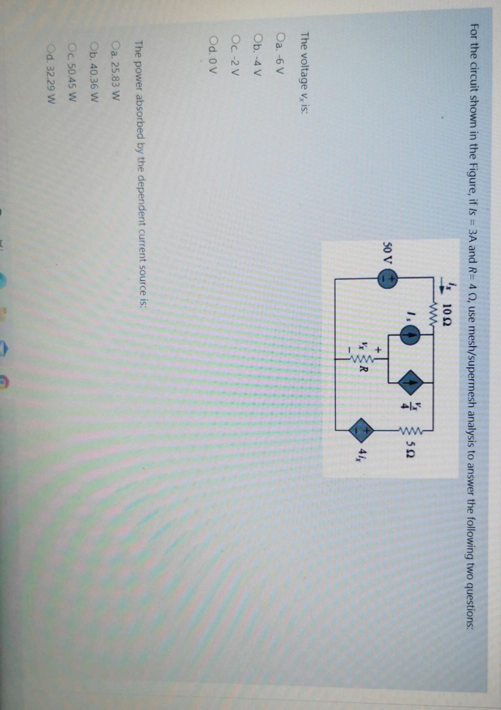 Solved For the circuit shown in the figure, if Is = 3A and | Chegg.com
