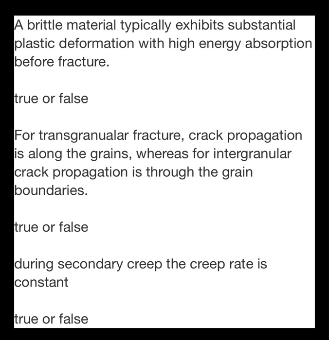 Solved A brittle material typically exhibits substantial