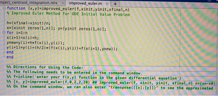 Solved Question 1 (35 points) Use MATLAB to solve each of | Chegg.com