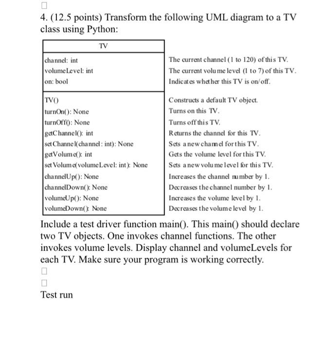Solved 4. (12.5 points) Transform the following UML diagram | Chegg.com