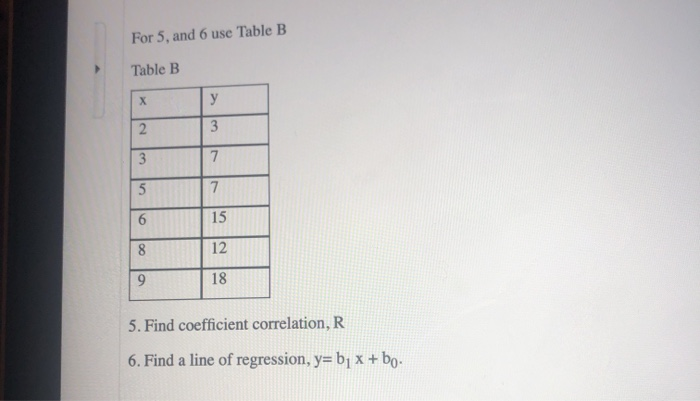 Table B Graph Solved For 5, and 6 use Table B Table B 12 5. Find | Chegg.com