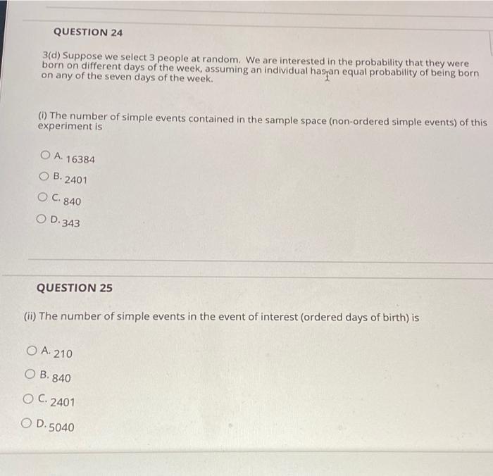 Solved suppose we select 4 people at random. we are | Chegg.com