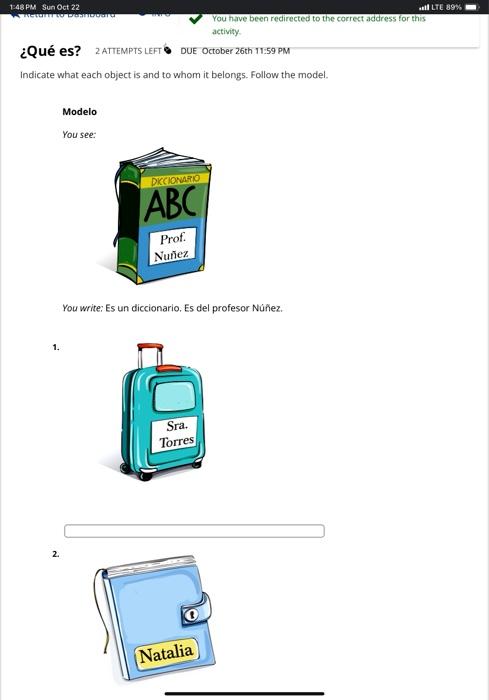 help this is my spanish homework that i dont | Chegg.com