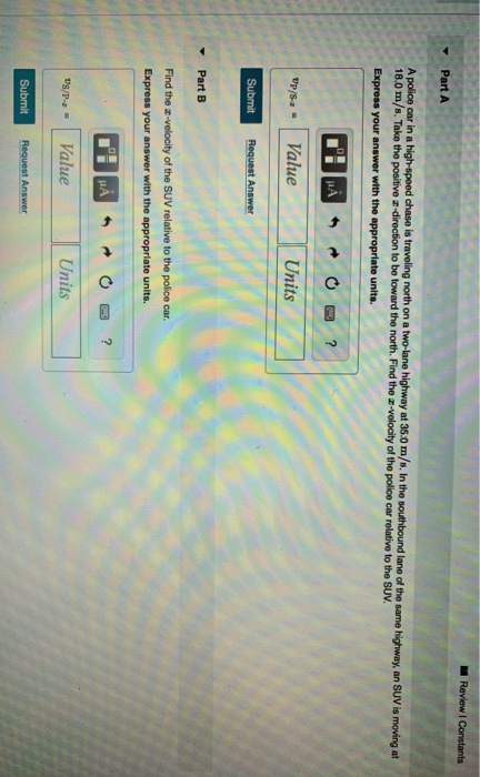 Solved Review Constants Part A A Police Car In A High-speed | Chegg.com
