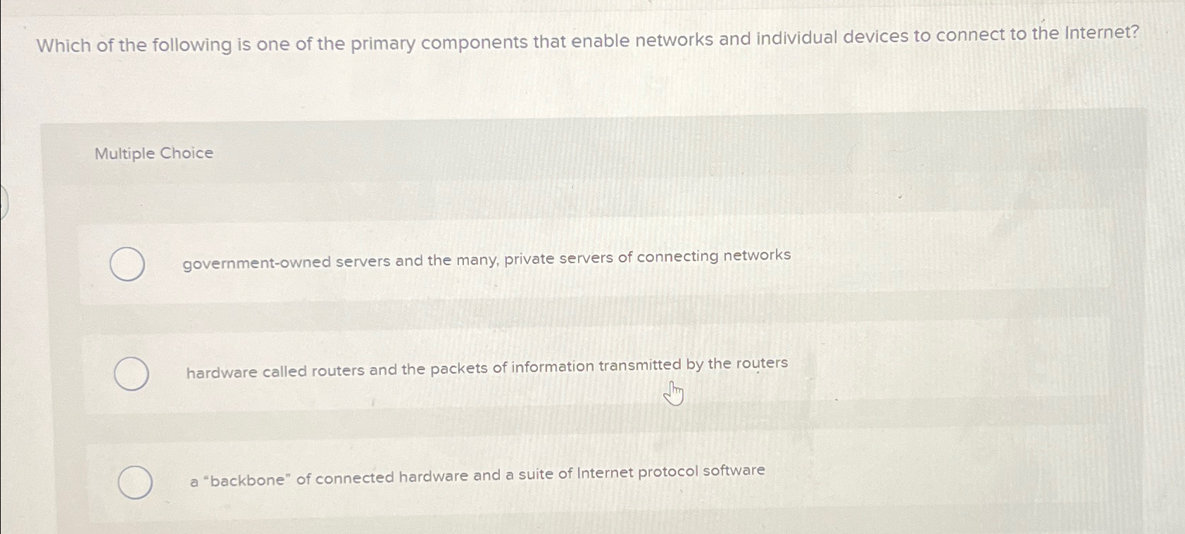 Solved Which of the following is one of the primary | Chegg.com