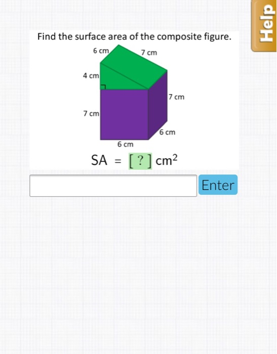 Solved Help Find The Surface Area Of The Composite Figure. 6 | Chegg.com