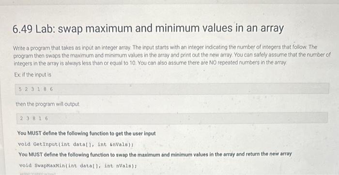 Solved Write a program that takes as input an integer array. | Chegg.com
