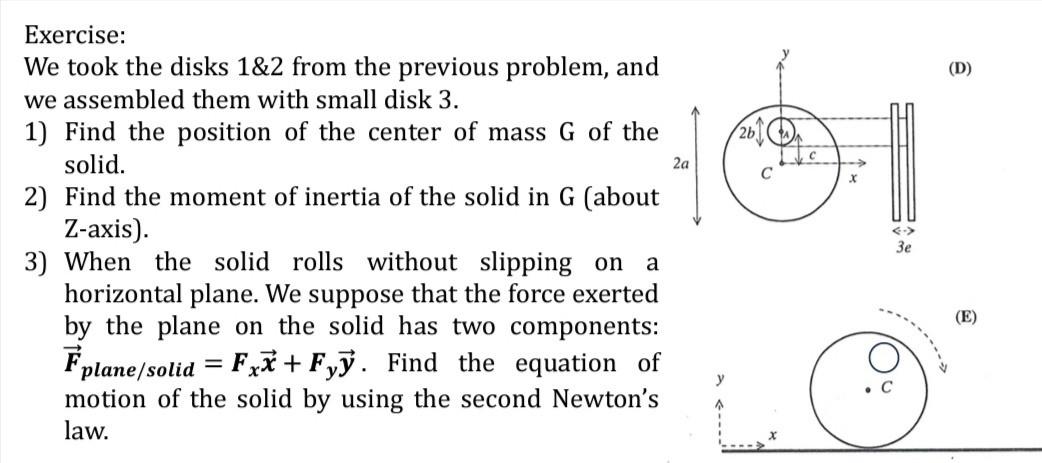 Solved Exercise: We took the disks 1&2 from the previous | Chegg.com