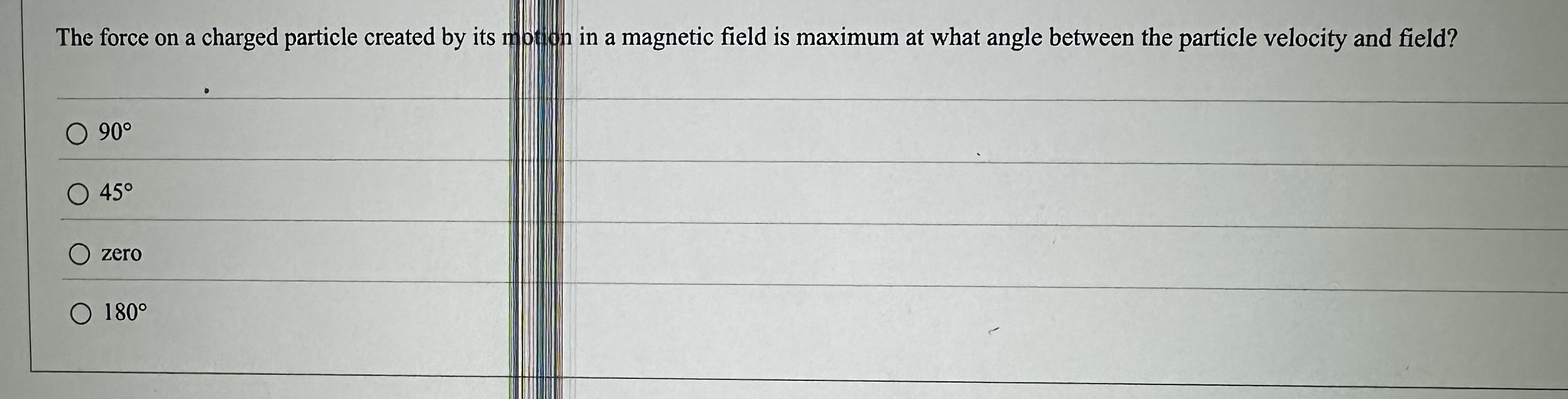 Solved The force on a charged particle created by its motion | Chegg.com