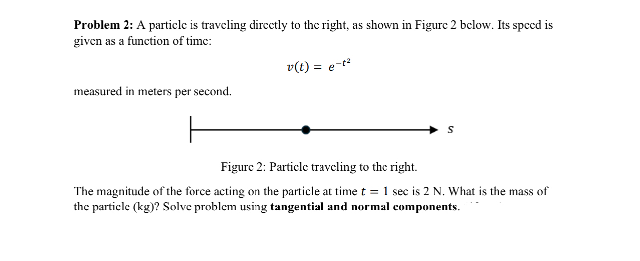 Solved Problem 2: A particle is traveling directly to the | Chegg.com
