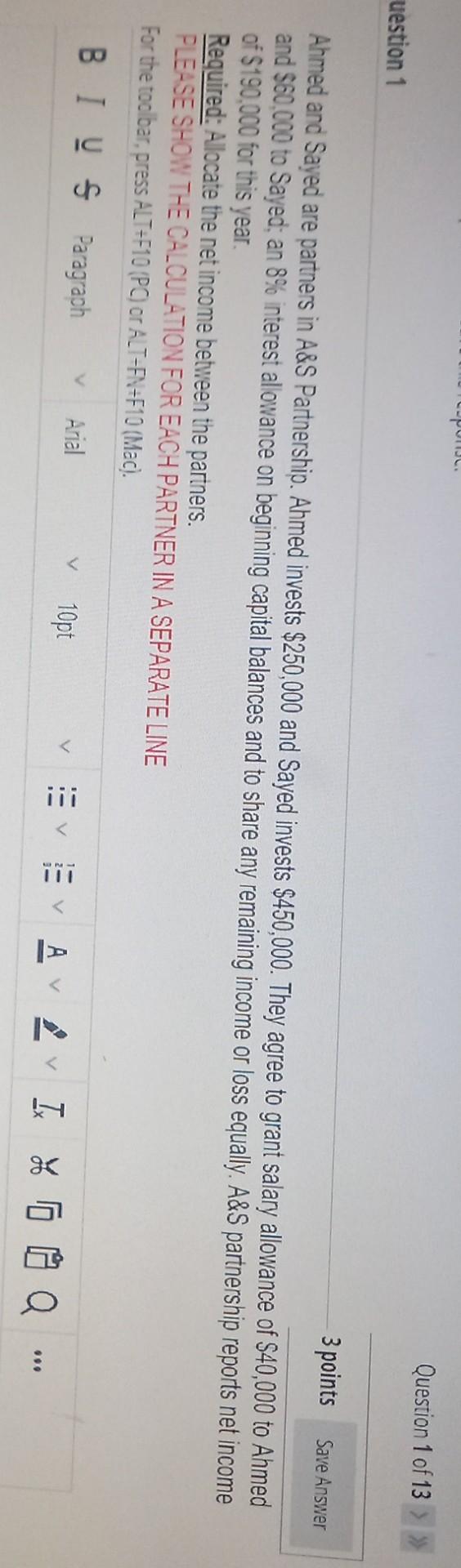 Solved Lp. Question 1 of 13 > >> uestion 1 3 points Save | Chegg.com