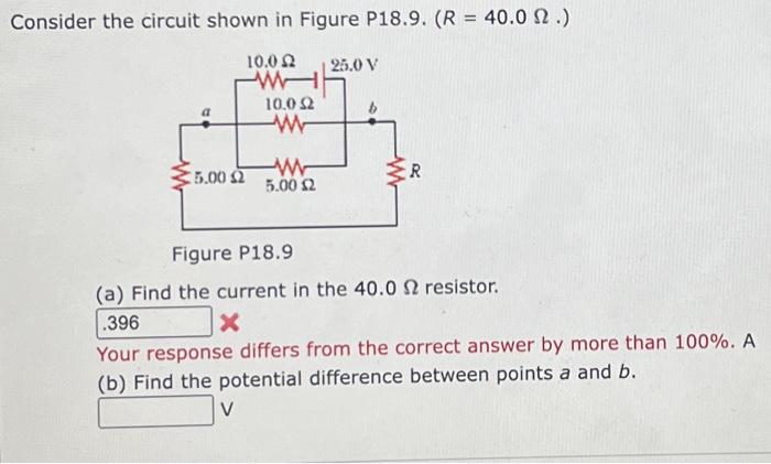 Solved Consider The Circuit Shown In Figure P18.9. ( | Chegg.com