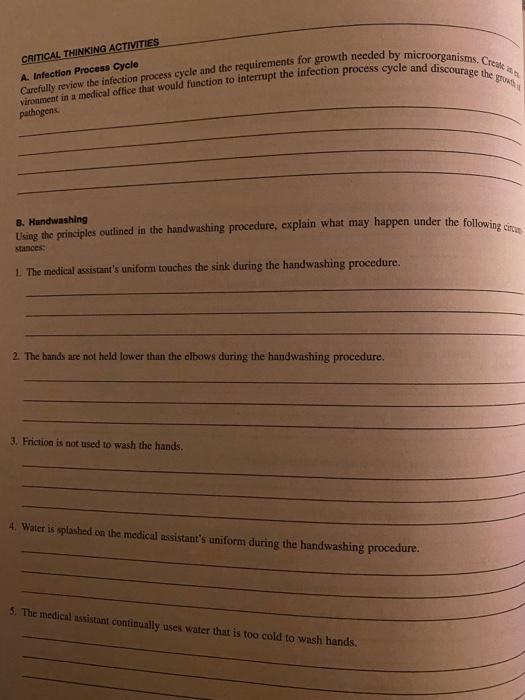 critical thinking activities infection process cycle