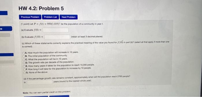 Solved HW 4.2: Problem 2 Previous Problem Problem List | Chegg.com