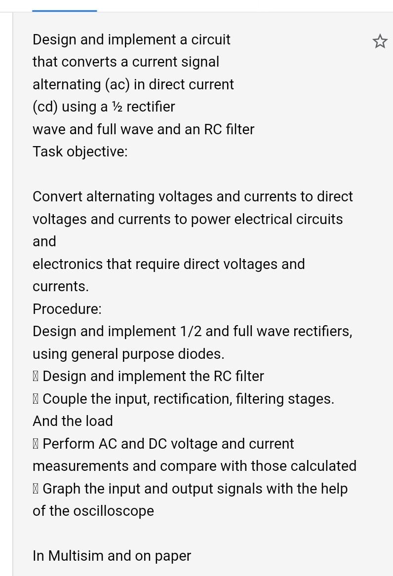 Solved Design and implement a circuit that converts a | Chegg.com