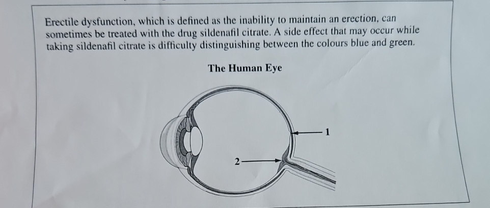 Solved Erectile dysfunction which is defined as the Chegg