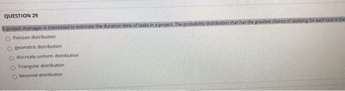 Solved A project manager is interested to estimate the | Chegg.com
