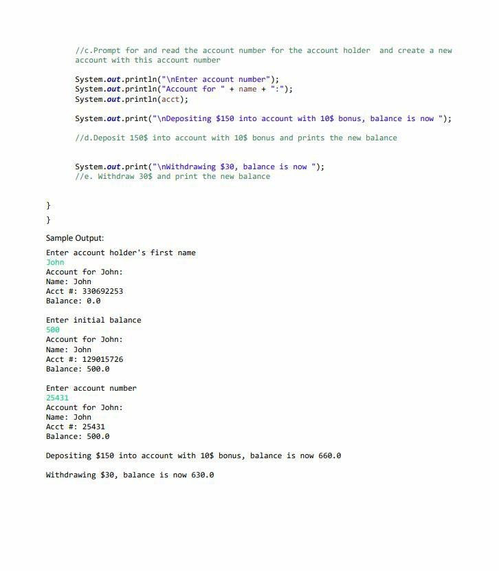 Q1. File Account.java contains a definition for a | Chegg.com