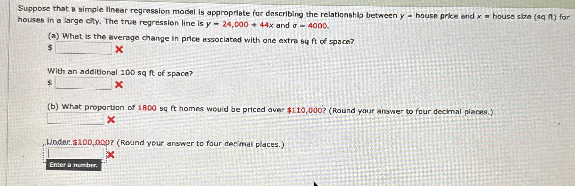 Solved Suppose that a simple linear regression model is | Chegg.com