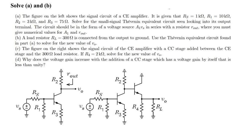 Solved (a) The figure on the left shows the signal circuit | Chegg.com