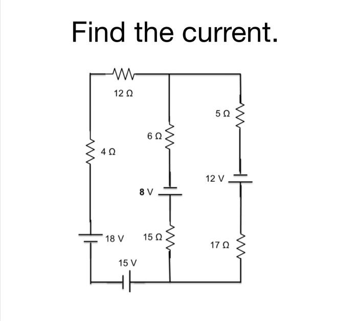 Solved Find The Current. | Chegg.com