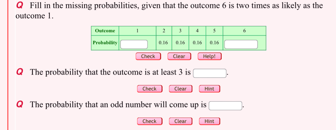 Solved Q Fill in the missing probabilities, given that the | Chegg.com