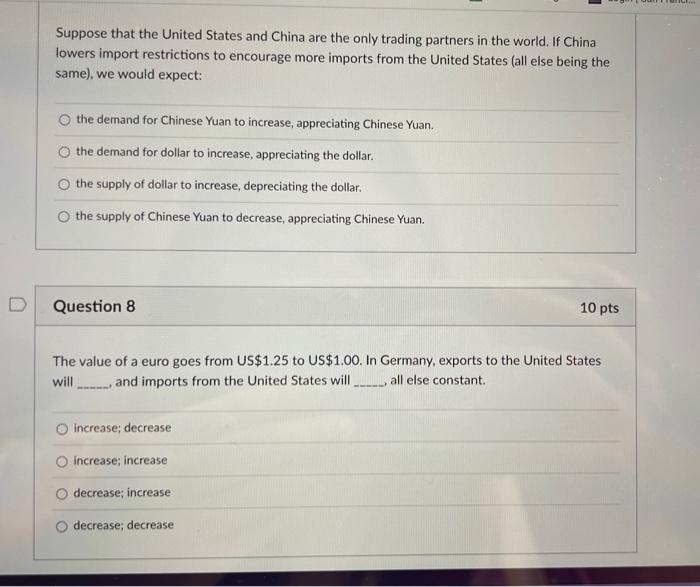 Solved Suppose That The United States And China Are The Only | Chegg.com