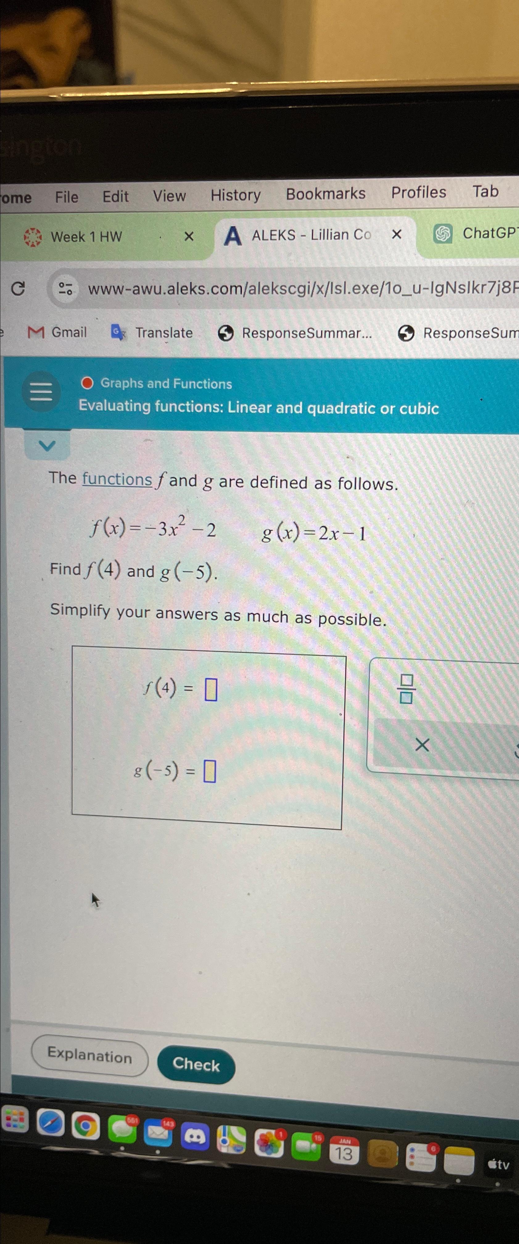 Solved The functions f ﻿and g ﻿are defined as | Chegg.com