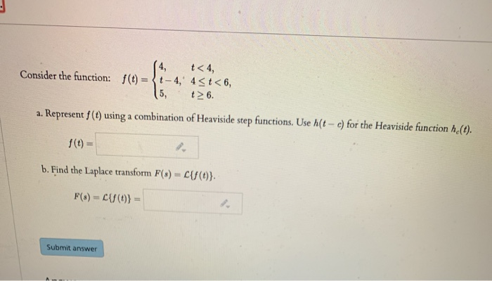 Solved Consider the function: 4 t