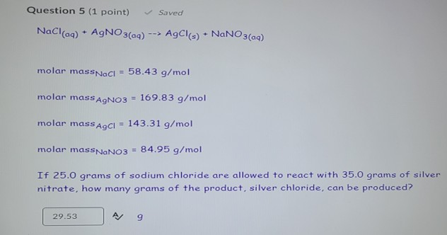 Solved Question 1 1 Point Saved How Many Moles Are In Chegg Com Solved Question 1 1 Point Saved How Many Moles Are In Chegg Com