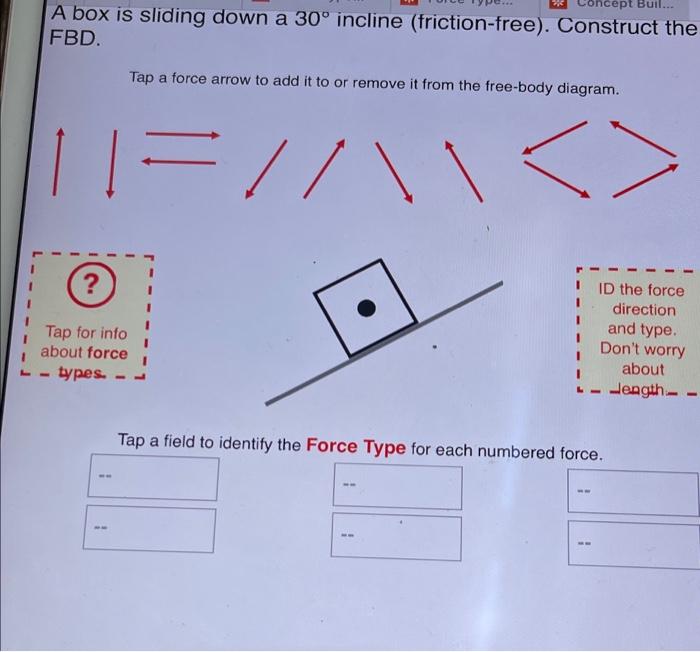 Solved Buil... A box is sliding down a 30° incline | Chegg.com