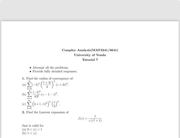Solved - Attempt all the problems. - Provide fully detailed | Chegg.com
