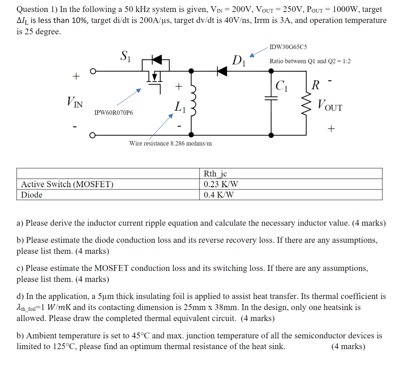 Solved Please help me with this Power electronics question. | Chegg.com