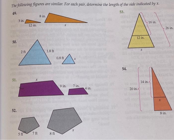 Solved The following figures are similar. For each pair, | Chegg.com