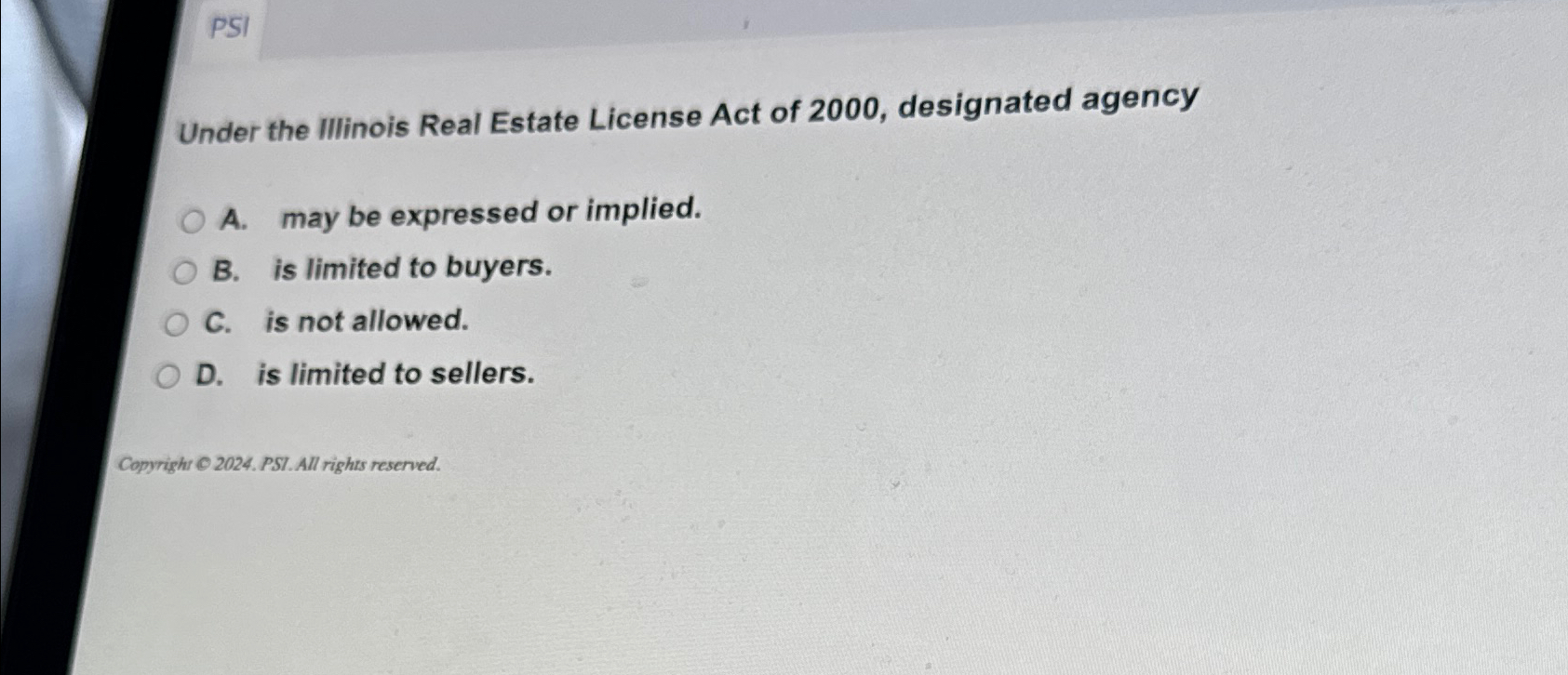 Solved Under the Illinois Real Estate License Act of 2000,