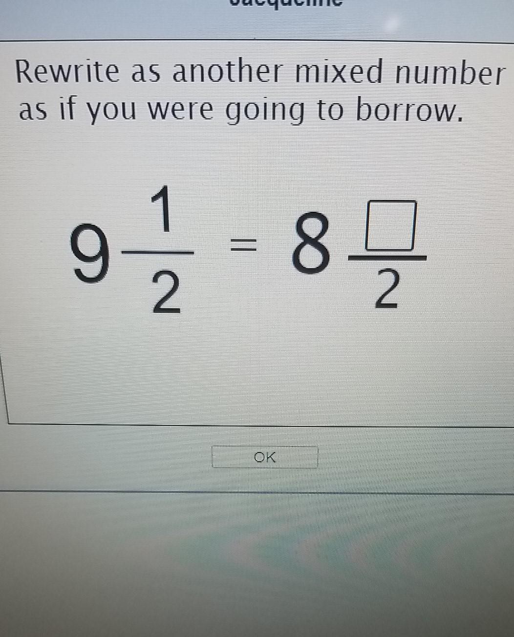Solved Rewrite as another mixed number as if you were going | Chegg.com