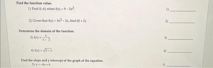 Solved Find the function value. 1) Find f(−6) when | Chegg.com