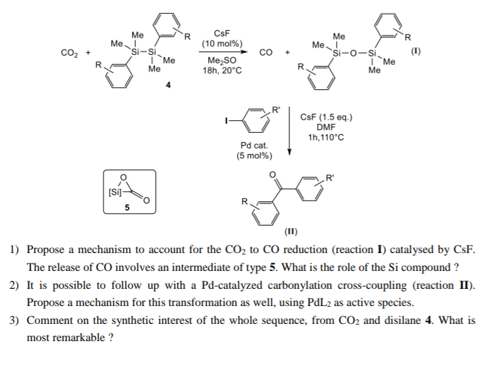1) Propose a mechanism to account for the CO2 to CO | Chegg.com