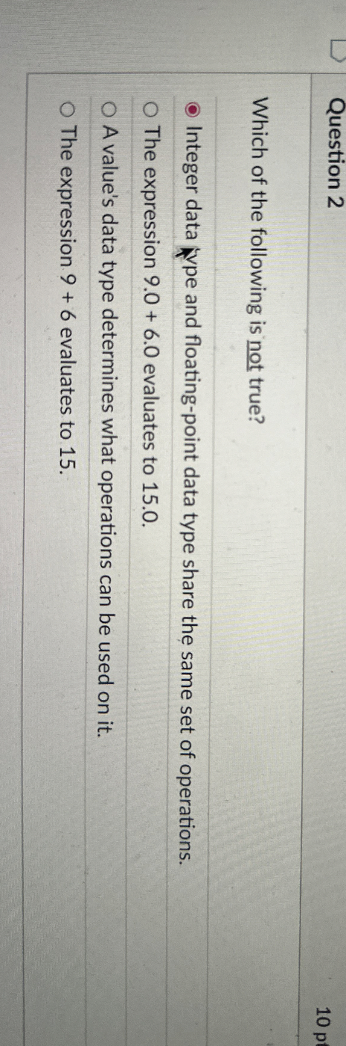 Solved Question 210 ﻿ptWhich of the following is not | Chegg.com