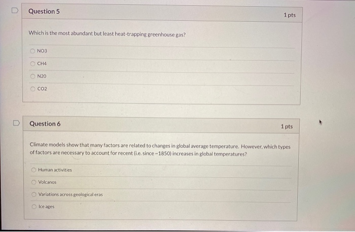 Solved Question 5 1 pts Which is the most abundant but least | Chegg.com