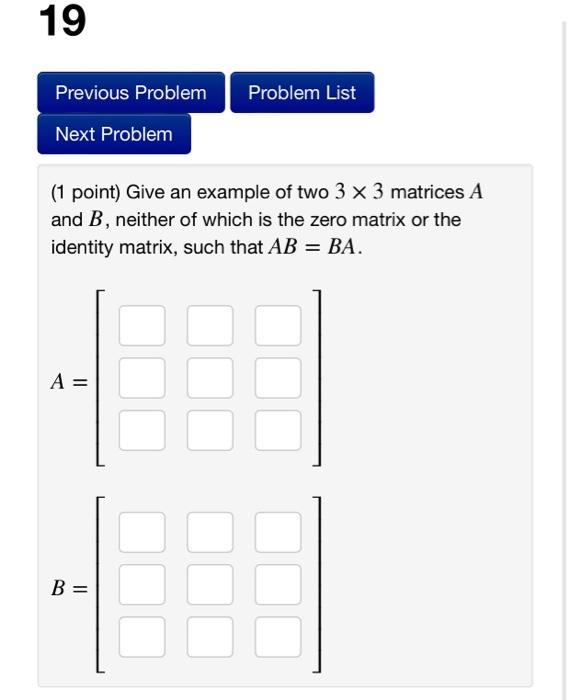 Solved 18 Previous Problem Problem List Next Problem (1 | Chegg.com