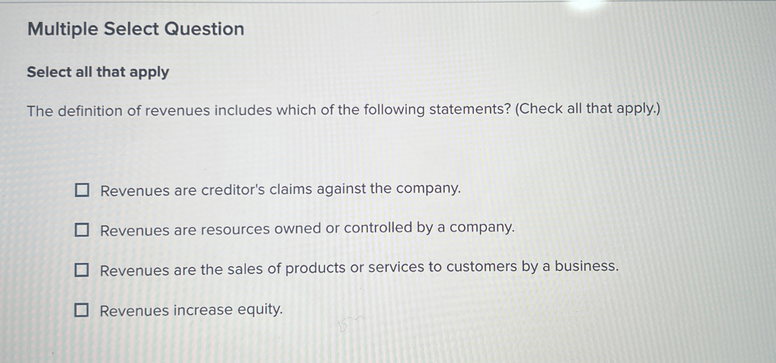 Solved Multiple Select QuestionSelect all that applyThe | Chegg.com