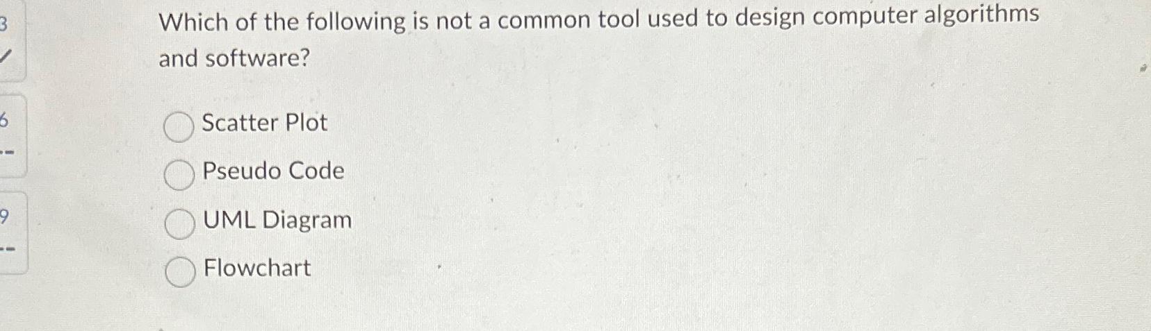 Solved Which of the following is not a common tool used to | Chegg.com