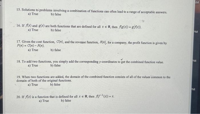Solved 15. Solutions to problems involving a combination of | Chegg.com