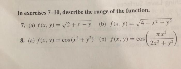 what is the range of y=sqrt x 7 5