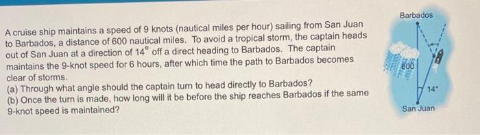 Solved A Cruise Ship Maintains A Speed Of 9 Knots (nautical | Chegg.com