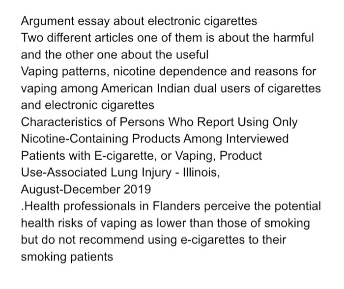 cigarette smoking argumentative essay